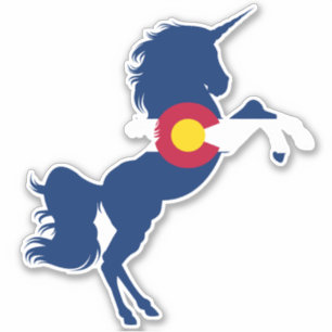 Colorado Flag Eenhoorn Sticker