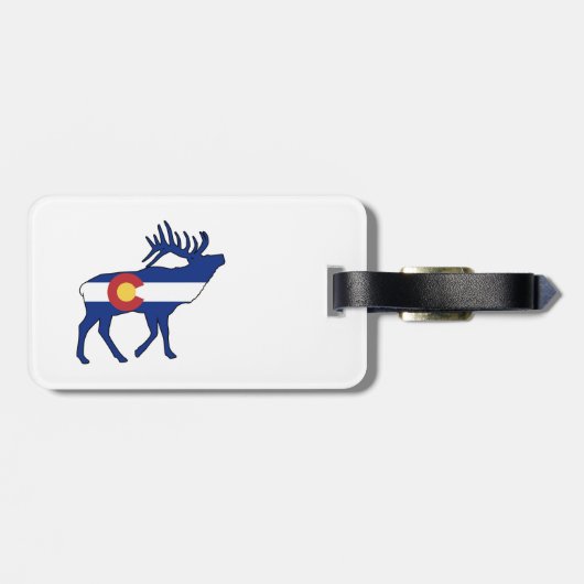 Colorado Flag Elk Bagagelabel (Achterkant horizontaal)