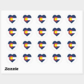Colorado Flag Heart Ronde Sticker (Vel)