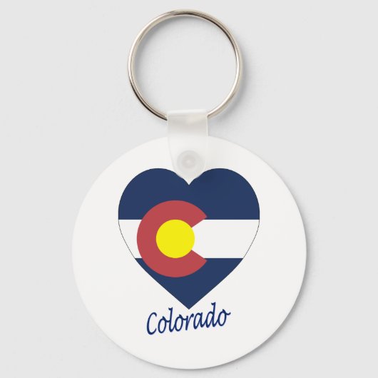Colorado Flag Heart Sleutelhanger (Voorkant)