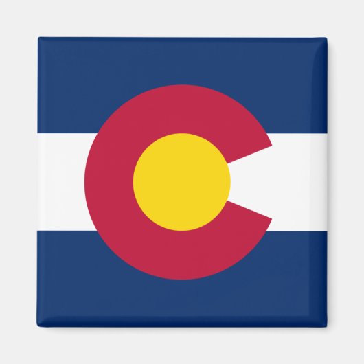 Colorado Flag Magnet Magneet (Voorkant)