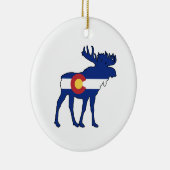 Colorado Flag Moose Keramisch Ornament (Rechts)