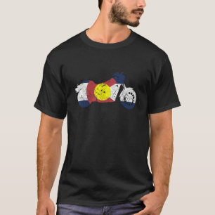Colorado Flag Motorfiets Bikers Gifts Mannen T-shirt