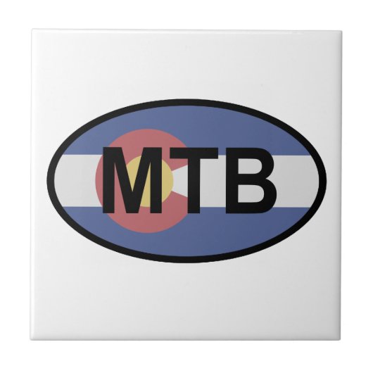 Colorado Flag Mountain Bike Tegeltje (Voorkant)