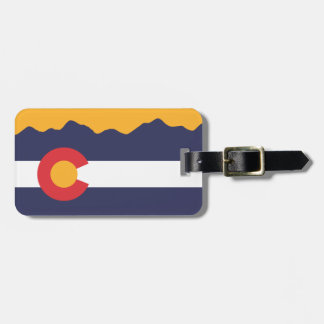 Colorado Flag & Mountains Luggage Bagagelabel