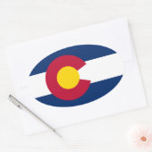 Colorado Flag Ovale Sticker (Envelop)