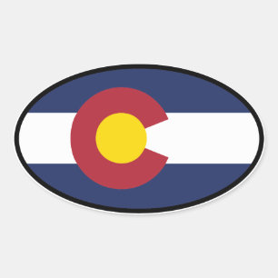 Colorado Flag Ovale Sticker