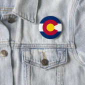 Colorado Flag Pinback Button (In situ)