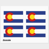 Colorado Flag Rechthoekige Sticker (Vel)