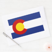 Colorado Flag Rechthoekige Sticker (Envelop)