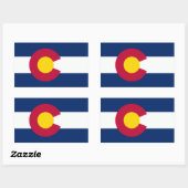 Colorado Flag Rechthoekige Sticker (Vel)