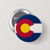 Colorado Flag Ronde Button 5,7 Cm (Voorkant /achterkant)