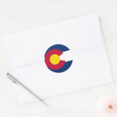 Colorado Flag Ronde Sticker (Envelop)