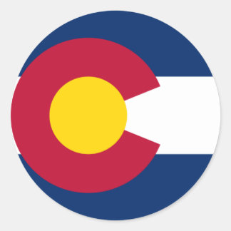 Colorado Flag Ronde Sticker