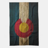 Colorado Flag Rustic Old Wood Theedoek (Verticaal)