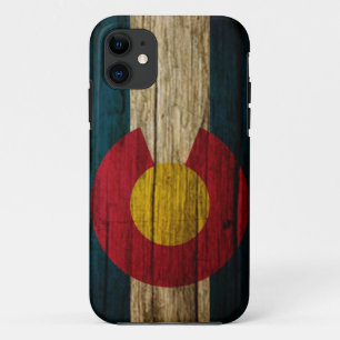 Colorado Flag rustisch hout iPhone 11 Hoesje