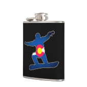 Colorado flag snowboarder drink fles heupfles (Links)