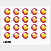 Colorado Flag Sticker - Snowboarder - Snowboard (Vel)