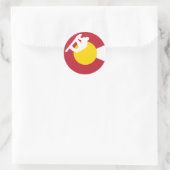 Colorado Flag Sticker - Snowboarder - Snowboard (Tas)
