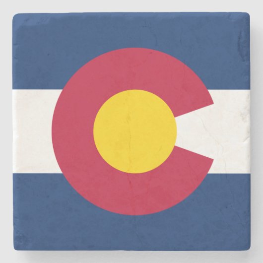 Colorado Flag Stone Onderzetter (Voorkant)