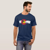 Colorado Flag T-Shirt - Snowboarder - Snowboard (Voorkant volledig)