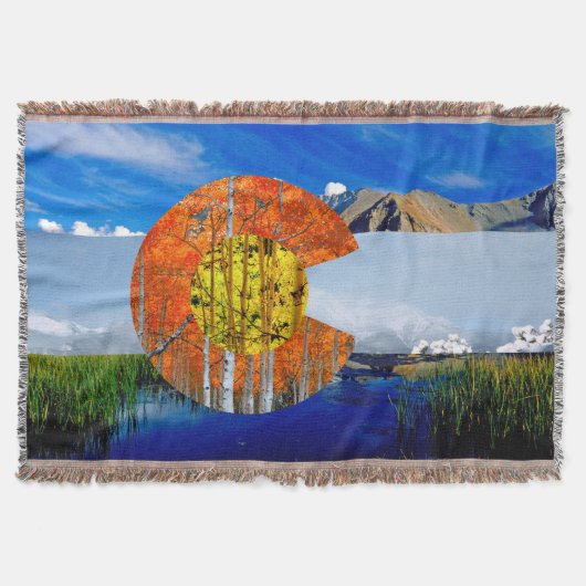 Colorado Flag Throw Blanket Deken (Voorkant)