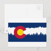 Colorado Flag Treeline Silhouette Briefkaart (Voorkant / Achterkant)