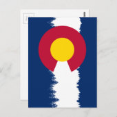 Colorado Flag Treeline Silhouette Briefkaart (Voorkant / Achterkant)