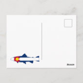 Colorado Flag Trout Fish Briefkaart (Achterkant)