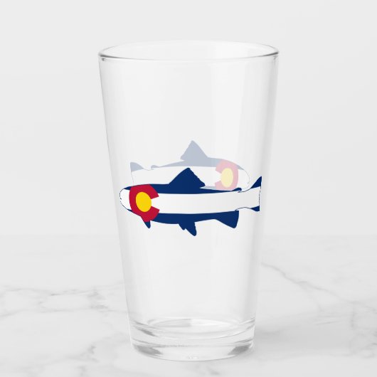 Colorado Flag Trout Fish Glas (Voorkant)