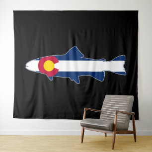 Colorado Flag Trout Fish Wandkleed