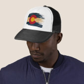Colorado Flag Trucker Hat Pet (In situ)