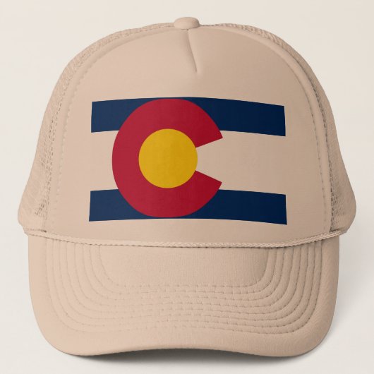 Colorado Flag Trucker Hat Trucker Pet (Voorkant)