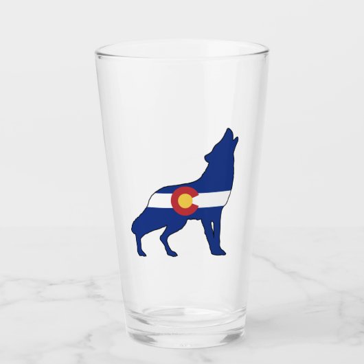 Colorado Flag Wolf Glas (Voorkant)