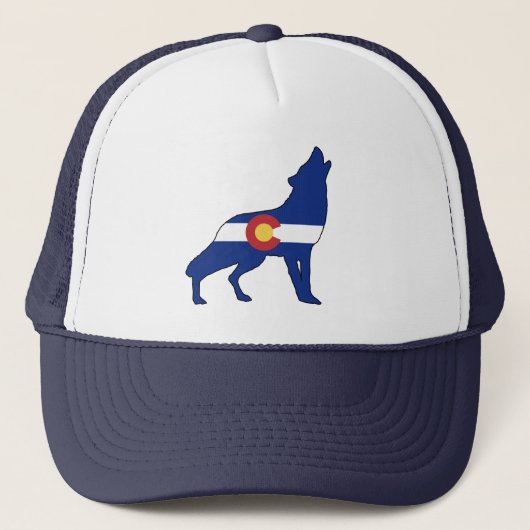 Colorado Flag Wolf Trucker Pet (Voorkant)