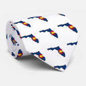 Colorado Florida vlag patroon stropdas (Opgerold)