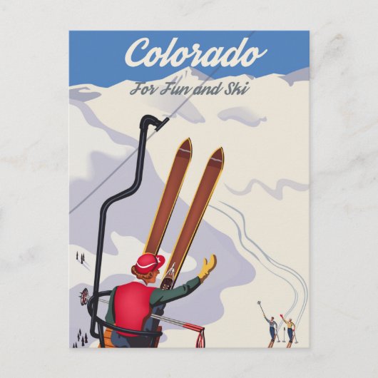 Colorado for Fun and Ski Briefkaart (Voorkant)