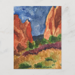 Colorado Garden of the Gods Aquarel Briefkaart