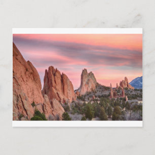 Colorado Garden of the Gods Sunset View Briefkaart