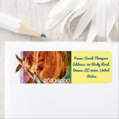 Colorado Grand Canyon Eagle Retouradres Label (Insitu)