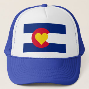 Colorado Heart Flag Trucker Hat Trucker Pet