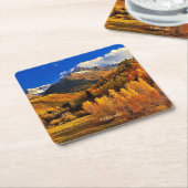 Colorado herfst vierkante kartonnen onderzetter (Schuin)