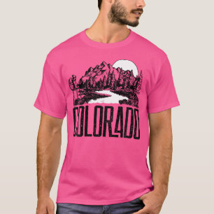 Colorado Hiking Retro Mountain Backpacker T-shirt