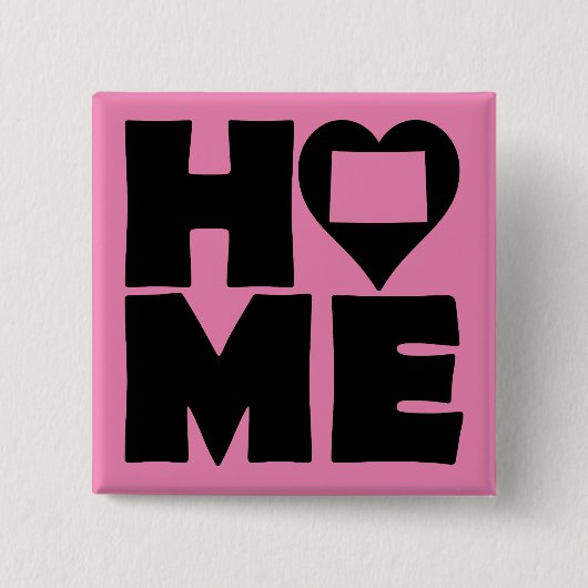 Colorado Home Heart State Button Badge Pin (Voorkant)