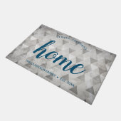 Colorado Home State Personalized Gray Triangles Deurmat (Schuin)