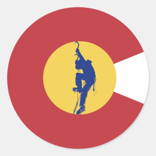 Colorado Ice Climming Ronde Sticker (Voorkant)
