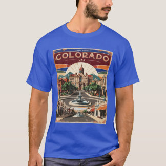 Colorado jaren 1950 Verenigde Staten Retro Toeris T-shirt