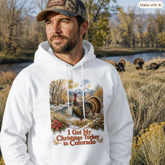 Colorado Kerstkalkoen Wilde Dieren Vakantie Cadeau Hoodie