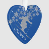 Colorado-kerstsnowflake-fotosjabloon Ornament (voorkant)