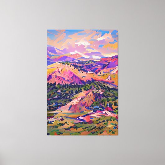 Colorado Landscape Painting Impressionisme Canvas Afdruk (Voorkant)